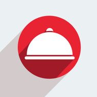 Vector red circle icon on gray background Eps10 N51