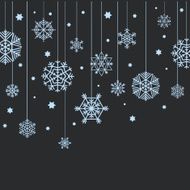 Winter blue snowflakes