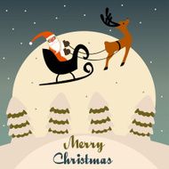 santa&#039;s sleigh in christmas N3