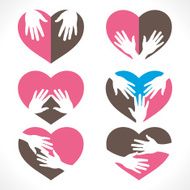 creative hand heart design