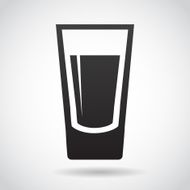 Shot glass icon isolated on white background