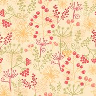 Summer berries seamless pattern background