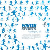 winter extreme sport pattern with place for your text N2