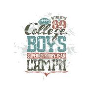 College rugby team emblem N12