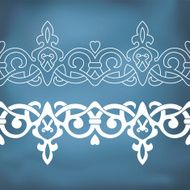 Seamless floral tiling borders N5