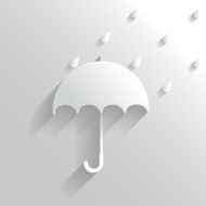 Abstract Umbrella on White Background N4