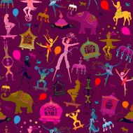 seamless pattern with carnival people
