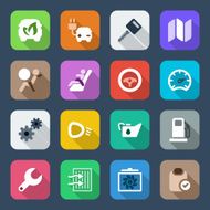 flat iconset automobile colorful set2