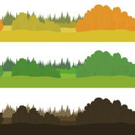 Set seamless landscapes forest