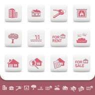 Real estate vector icon set
