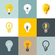 Creative light bulb Collection of design elements
