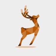 Deer abstract isolated on a white backgrounds vector illustration N8