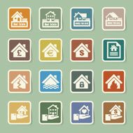 House insurance icons Set N2