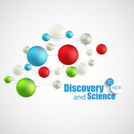 Chemical Science and discovery Vector illustration Molecule flasks N5