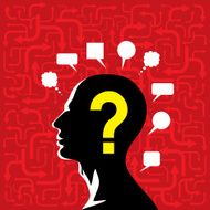 Human head with question mark N3