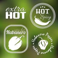 Extra hot pepper labels