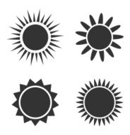 Sun icons set