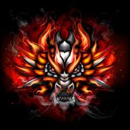 Fiery gothic dragon