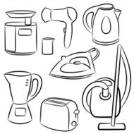 Household appliances Vector illustration