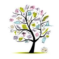 Summer holiday concept tree for your design