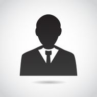 Man icon isolated on white background N2