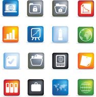 Office icon button set