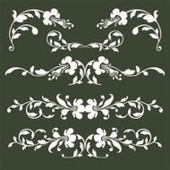 Collection of vector floral borders