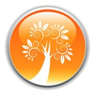 Shiny sprial tree button