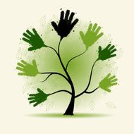 Helping hand art tree
