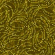 yellow banana contour seamless