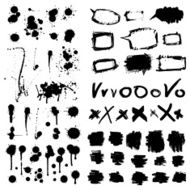 Ink splatters Grunge design elements collection N11
