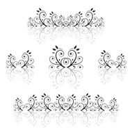 Set of floral ornament