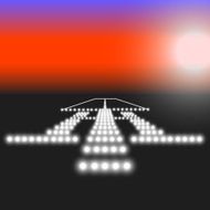 Landing lights Vector illustration