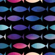 Vector seamless pattern with colorful fishes