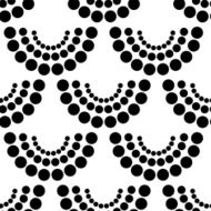 Geometric abstract monochrome seamless pattern with circles N16