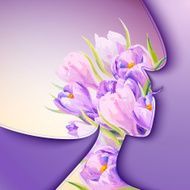 Beautiful young woman with flowers in hair N11