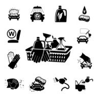 Car wash icons set N5