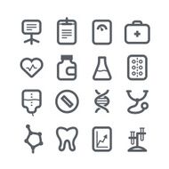 Different vertical healthcare icons set N2