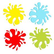 Colorful blot splash set Inkblot Flat design