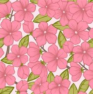 background with flowering tree branches in pastel colors