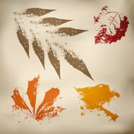 Grunge vector leaves N2