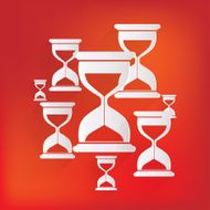 Sand clock icon Glass timer symbol N3