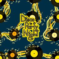 Music flyer to disco party night