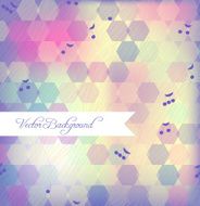 Abstract seamless pattern background of hexagons and musical notes N2