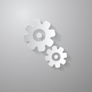 Abstract Paper Vector Cogs - Gears