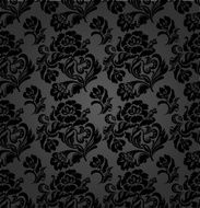 Seamless pattern curtains floral vector