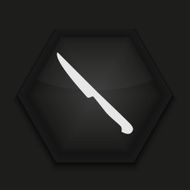 Vector creative icon on black background Eps10 N37