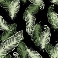 Seamless pattern with feathers N60