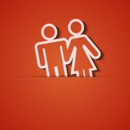 Vector background Orange icon applique Eps10 N25