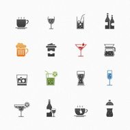 Beverage vector symbol icon set N2